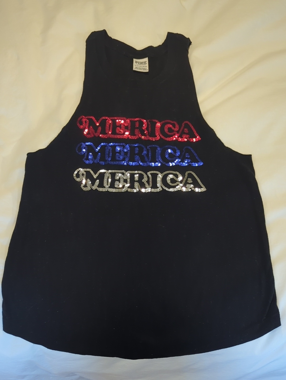 PINK XS Bling Muscle Tee